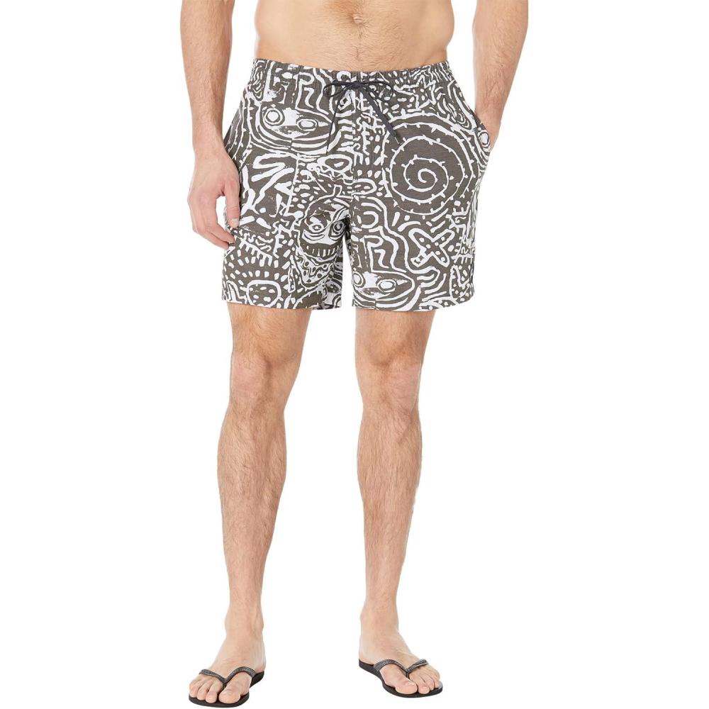 imageQuiksilver Mens Standard Mix Pcs 17nb Elastic Waist Volley Swim Trunk Bathing SuitWhite