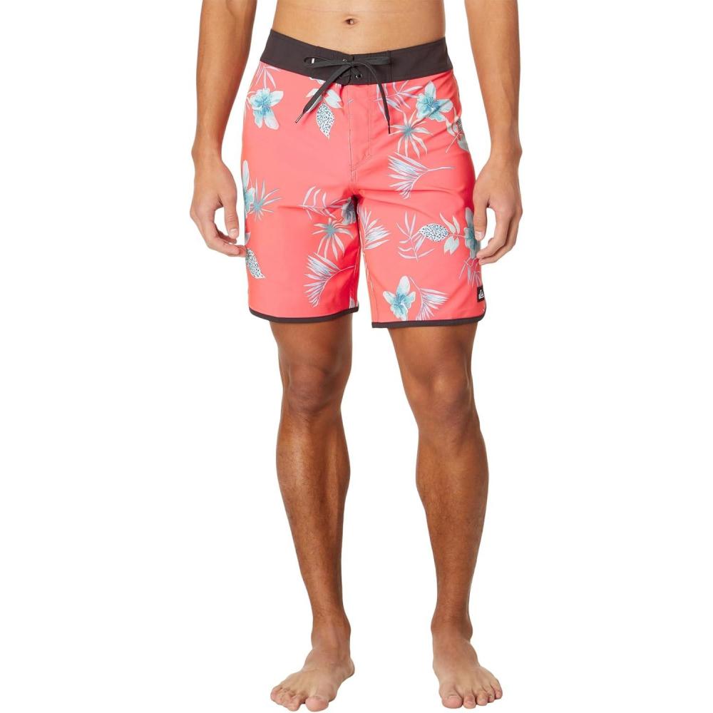 imageQuiksilver Mens Standard Surfsilk Scallop 19 Boardshort Swim TrunkFiery Coral 234