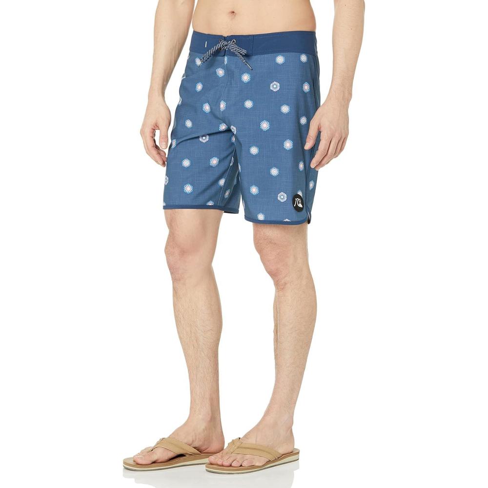 imageQuiksilver Mens Standard Surfsilk Scallop 19 Boardshort Swim TrunkInsignia Blue