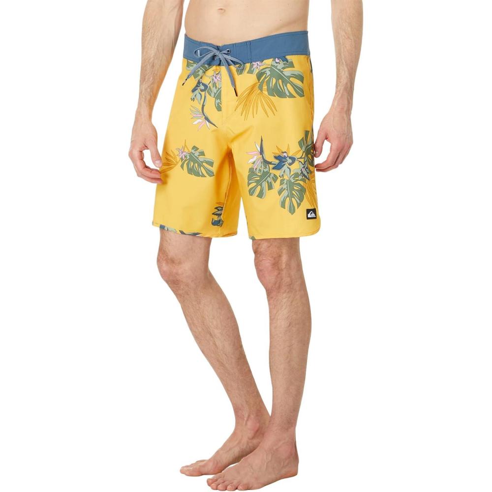 imageQuiksilver Mens Standard Surfsilk Scallop 19 Boardshort Swim TrunkYolk