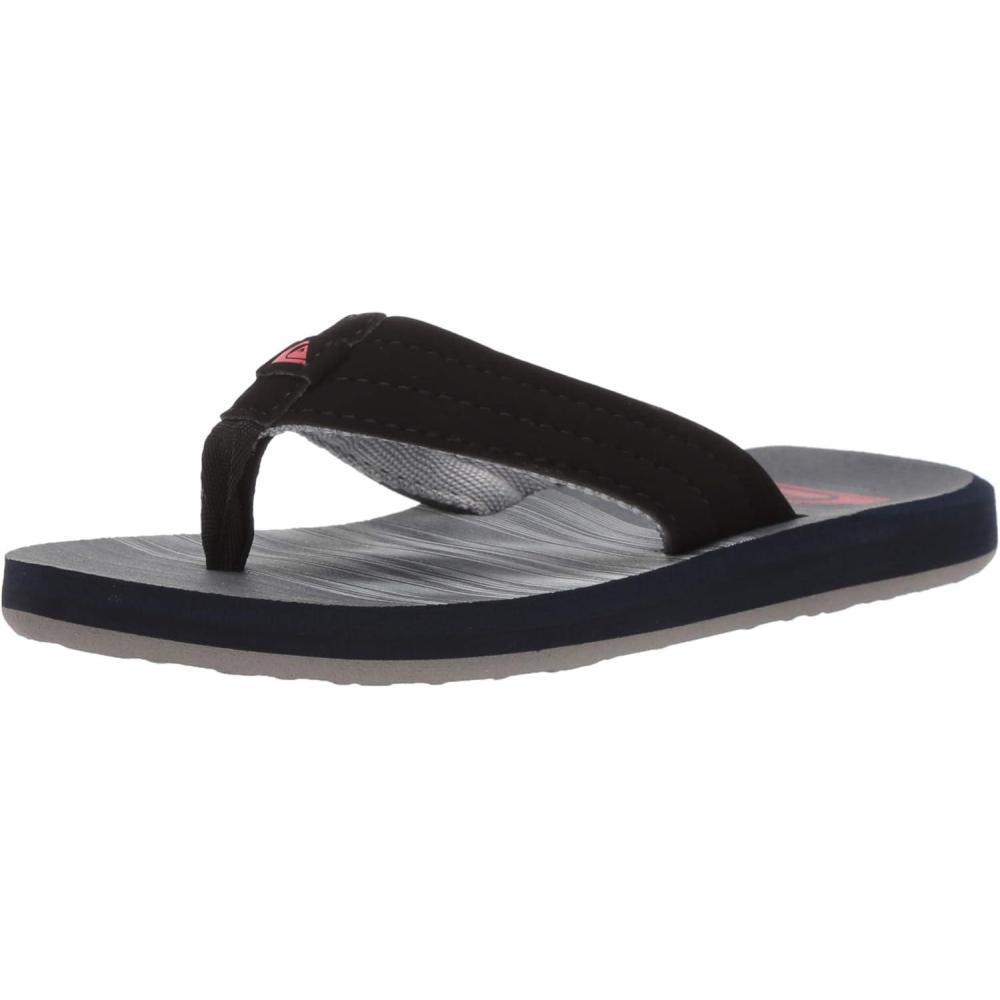 imageQuiksilver Youth Monkey Wrench Flip Flop Sandal Little KidBig KidBlackBlueRed