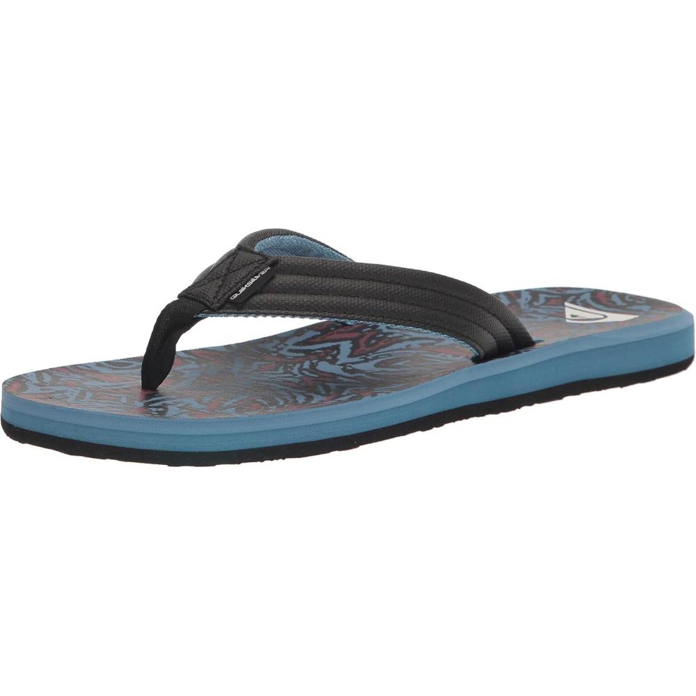 imageQuiksilver mens Carver Print Flip Flop SandalBlue 5
