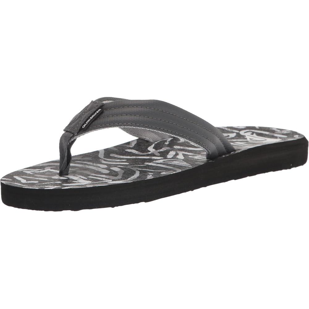 imageQuiksilver mens Carver Print Flip Flop SandalsBlack 2