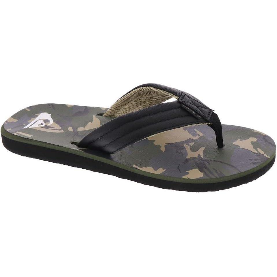 imageQuiksilver mens Carver Print SandalBlackGreenGrey