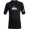 Quiksilver Boys Time Short Sleeve Youth Rashguard Surf Shirt(Black at)