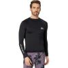 Quiksilver Mens Everyday Upf50 Long Sleeve Rashguard(Black)