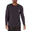 Quiksilver Mens Quiksilver Men’s Solid Streak Long Sleeve Rashguard UPF 50 Sun Protection Surf Shirt(Black)