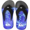 Quiksilver Youth Monkey Wrench Flip Flop Sandal (Little Kid/Big Kid)(Black/Blue/Grey)