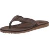 Quiksilver mens Carver Leather Flip Flop SandalCarver Leather Flip Flop Sandal(Brown/Brown/Brown)