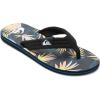 Quiksilver mens Quiksilver Men’s Molokai Layback Ii 3 Point Flip Flop Sandal(Black Blue and Pink)