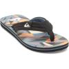Quiksilver mens Quiksilver Men’s Molokai Layback Ii 3 Point Flip Flop Sandal(Black Orange Blue)