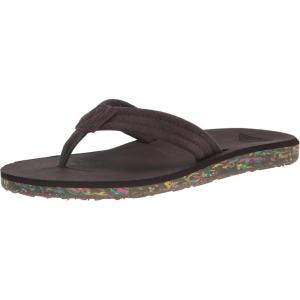 Quiksilver Men’s Carver Suede Recycled 3 Point Flip Flop Athletic Sandal(Brown 2)