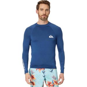 Quiksilver Mens Everyday Upf50 Long Sleeve Rashguard(Monaco Blue Heather)