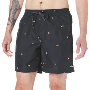 Quiksilver Mens Quiksilver Men’s Remade Mix 17 Volley Boardshort Swim Trunk(Black 241)
