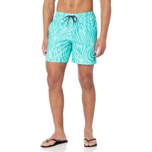 Quiksilver Mens Quiksilver Men’s Surfsilk Mix 17 Volley Boardshort Swim Trunk(Marine Blue 241)