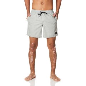 Quiksilver Men’s Solid Elastic Waist Volley Boardshort Swim Trunk Bathing Suit(Sleet Heather)