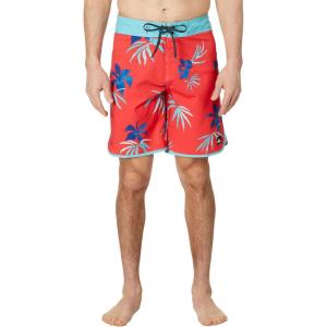 Quiksilver Men’s Standard Surfsilk Scallop 19 Boardshort Swim Trunk(Cayenne 241)
