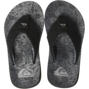 Quiksilver Youth Monkey Wrench Flip Flop Sandal (Little Kid/Big Kid)(Black/Grey/Black)