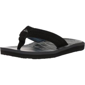 Quiksilver Youth Monkey Wrench Flip Flop Sandal (Little Kid/Big Kid)(Black/Grey/Blue)
