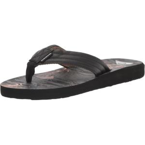 Quiksilver mens Carver Print Flip Flop Sandals(Black 3)