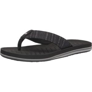 Quiksilver mens Lanai 3 Point Sandal Flip-flop(Black 4)