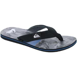 Quiksilver mens Quiksilver Men’s Molokai Layback Ii 3 Point Flip Flop Sandal(Black/Black/Grey)