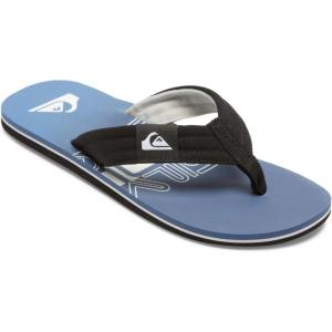 Quiksilver mens Quiksilver Men’s Molokai Layback Ii 3 Point Flip Flop Sandal(Blue White Blue)