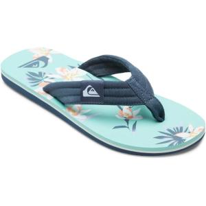 Quiksilver mens Quiksilver Men’s Molokai Layback Ii 3 Point Flip Flop Sandal(Blue/Green)