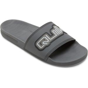Quiksilver mens Quiksilver Men’s Rivi Wordmark II Slide Sandal(Grey 1)