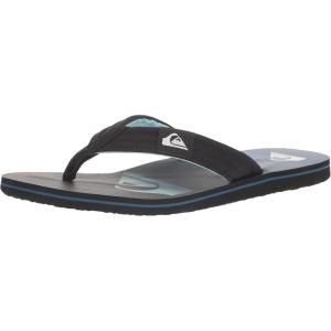 Quiksilver mens Quiksilver Men’s Molokai Layback II Sandal(Black/Green/Blue)