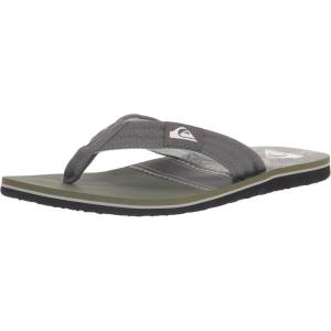 Quiksilver mens Quiksilver Men’s Molokai Layback II Sandal(Black/Green/Grey)