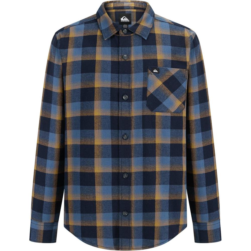 image:imageQuiksilver Boys Long Sleeve Flannel Shirt Button Down Top Stylish amp Comfortable FitEclipse Porter