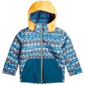 Quiksilver boys Little Mission 10k Grow System Snow JacketInsulated Jacket(Snow Pyramid Majolica Blue)