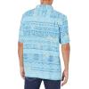 Quiksilver Mens Hawaiian Floral Surf Print Comfort Fit Button Down Shirt(Gulf Stream Holokai)