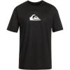 Quiksilver Boys Solid Streak Ss Youth Short Sleeve Surf Tee Shirt Rashguard(Black)