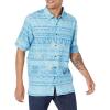 Quiksilver Mens Hawaiian Floral Surf Print Comfort Fit Button Down Shirt(Gulf Stream Holokai)