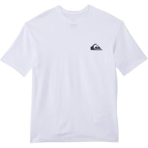 Quiksilver Boys (Age 8-16) Everyday UV Short Sleeve Rashguard(White Surf)