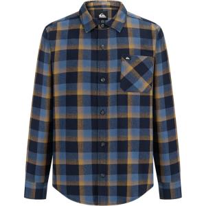 Quiksilver Boys Long Sleeve Flannel Shirt, Button Down Top, Stylish & Comfortable Fit(Eclipse Porter)