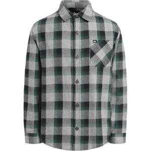 Quiksilver Boys Long Sleeve Flannel Shirt, Button Down Top, Stylish & Comfortable Fit(Pine Porter)
