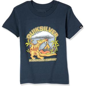 Quiksilver Boys Quiksilver Boy’s Barking Tiger Short Sleeve Tee Shirt(Dark Navy 241)