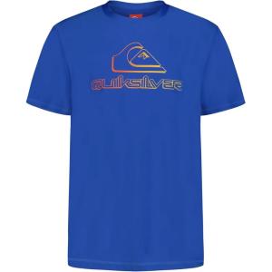 Quiksilver Boys Short Sleeve Rashguard Surf Shirt with UPF 50+ Sun Protection, Kid’s Swim Top(Nebulas Blue)