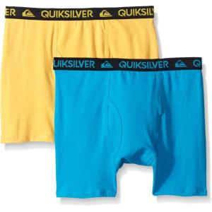 Quiksilver Little Boys’ Yellow Gray Boxer Brief (Pack of 2)(Blue/Yellow)
