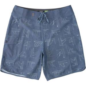 Quiksilver Men’s Standard After Surf Stretch Volley Swim Trunk Bathing Suit(Fin Party Scallop/Ensign Blue)