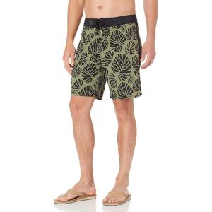Quiksilver Mens Throwback Print Boardshort Boardshort Swim Trunk(Four Leaf Clover Throwback)