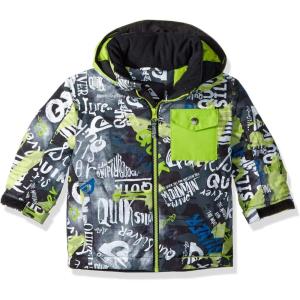 Quiksilver boys Little Mission 10k Grow System Snow JacketInsulated Jacket(Black Construction)