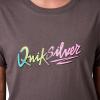 Quiksilver Women’s Gradient Script Classic Graphic T-Shirt(Off Black)