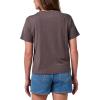 Quiksilver Women’s Gradient Script Classic Graphic T-Shirt(Off Black)
