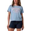 Quiksilver Women’s Logo Classic Graphic T-Shirt(Deep Sea)