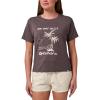 Quiksilver Women’s Sun Surf Smile Classic Graphic T-Shirt(Off Black)