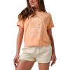 Quiksilver Women’s Sunset Views Classic Graphic T-Shirt(Peach)